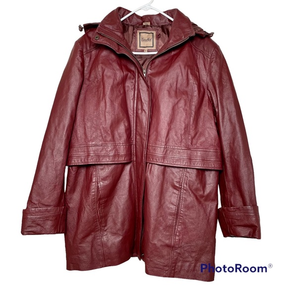 Excelled Collection Jackets & Blazers - Excelled Collection Leather Women’s Stadium Jacket Brown 1X (16/18)